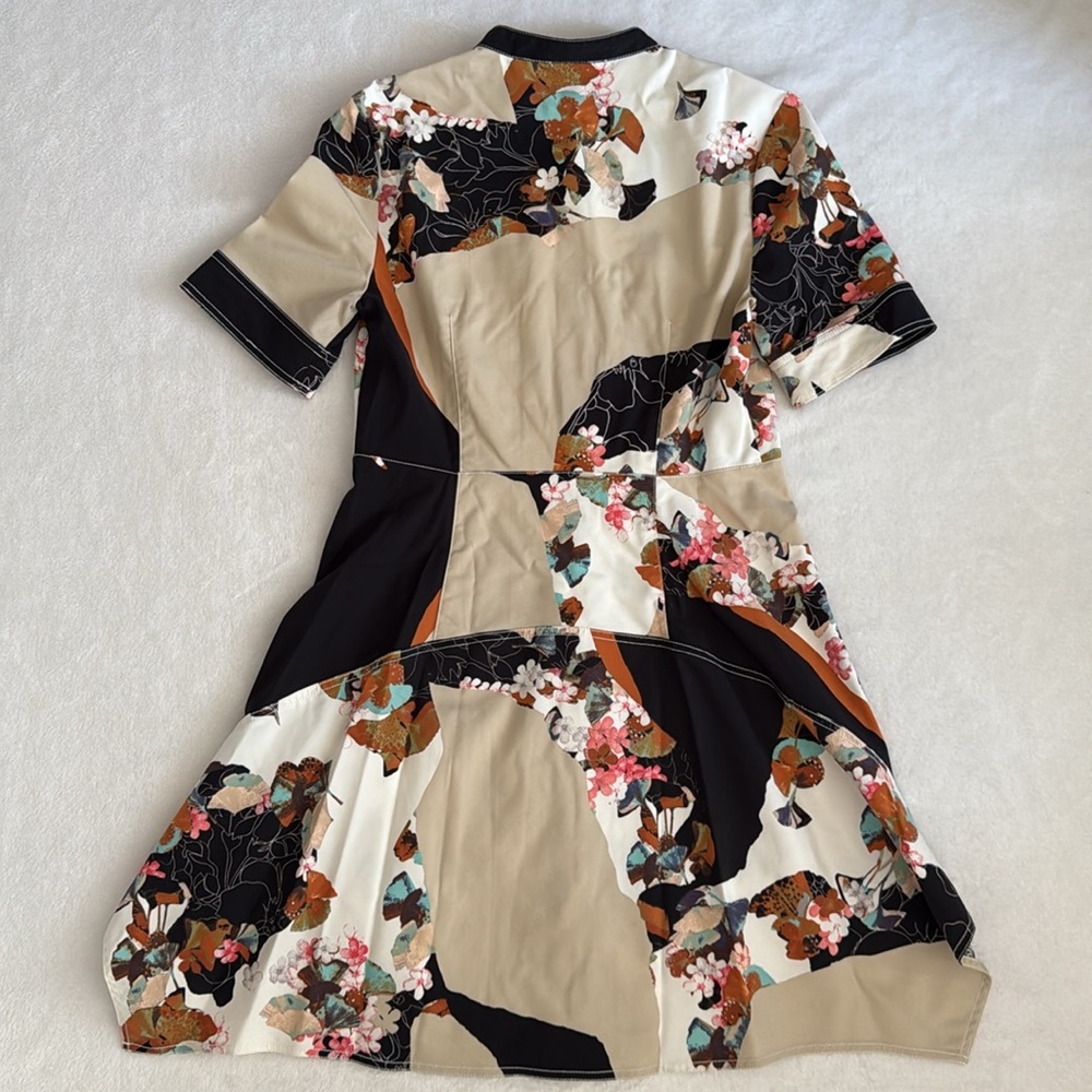 3.1 Phillip Lim x Target | Zip Front Woven Shirt Dress Paper Floral Print (M) - Picture 11 of 16
